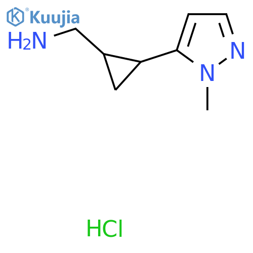 1-2-(1-methyl-1H-pyrazol-5-yl)cyclopropylmethanamine hydrochloride structure