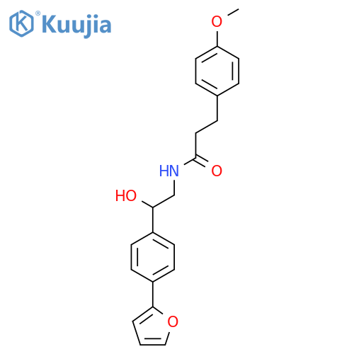N-{2-4-(furan-2-yl)phenyl-2-hydroxyethyl}-3-(4-methoxyphenyl)propanamide structure