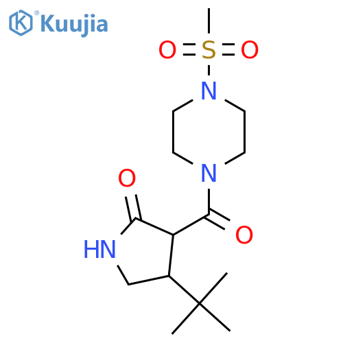 4-Tert-butyl-3-(4-methanesulfonylpiperazine-1-carbonyl)pyrrolidin-2-one structure