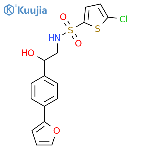 5-chloro-N-{2-4-(furan-2-yl)phenyl-2-hydroxyethyl}thiophene-2-sulfonamide structure