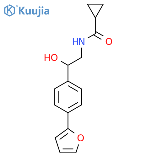 N-{2-4-(furan-2-yl)phenyl-2-hydroxyethyl}cyclopropanecarboxamide structure