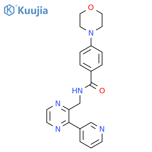 4-(morpholin-4-yl)-N-{[3-(pyridin-3-yl)pyrazin-2-yl]methyl}benzamide structure