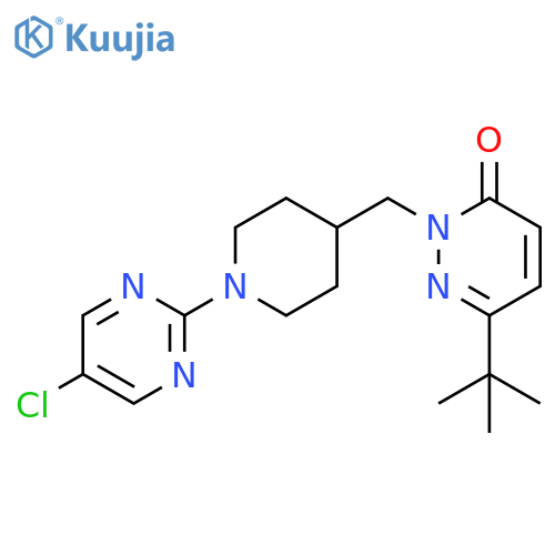 6-Tert-butyl-2-{[1-(5-chloropyrimidin-2-yl)piperidin-4-yl]methyl}-2,3-dihydropyridazin-3-one structure