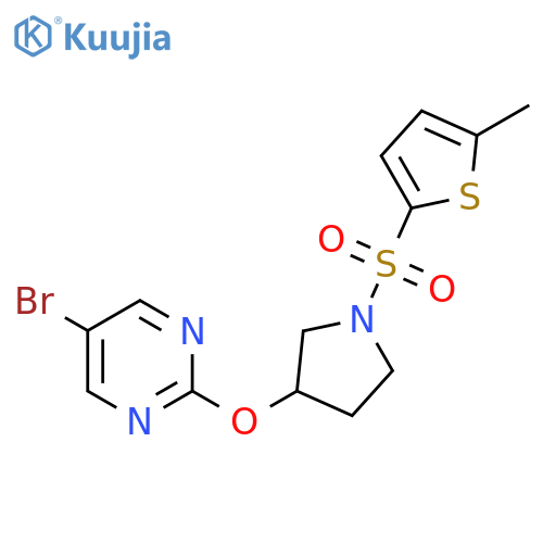 5-Bromo-2-({1-[(5-methylthiophen-2-yl)sulfonyl]pyrrolidin-3-yl}oxy)pyrimidine structure