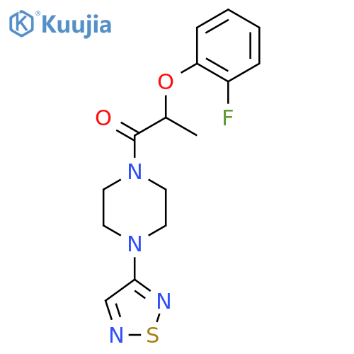 2-(2-fluorophenoxy)-1-4-(1,2,5-thiadiazol-3-yl)piperazin-1-ylpropan-1-one structure