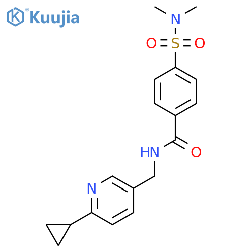 N-[(6-cyclopropylpyridin-3-yl)methyl]-4-(dimethylsulfamoyl)benzamide structure