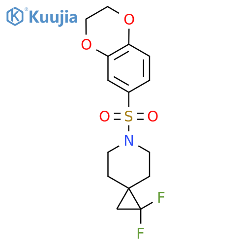 6-(2,3-Dihydro-1,4-benzodioxine-6-sulfonyl)-1,1-difluoro-6-azaspiro[2.5]octane structure