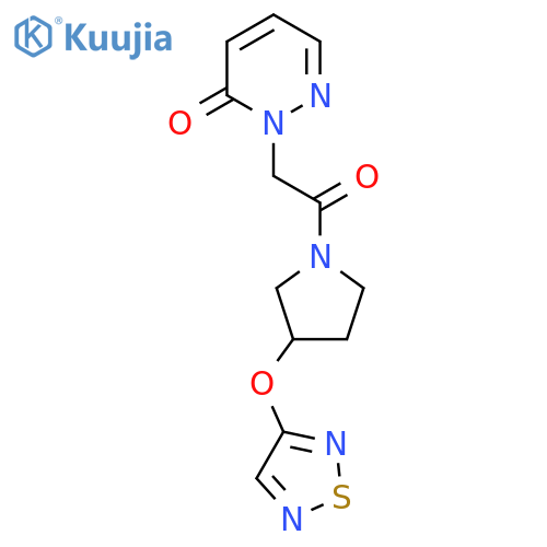 2-{2-oxo-2-[3-(1,2,5-thiadiazol-3-yloxy)pyrrolidin-1-yl]ethyl}-2,3-dihydropyridazin-3-one structure