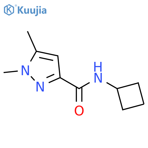 N-cyclobutyl-1,5-dimethyl-1H-pyrazole-3-carboxamide structure
