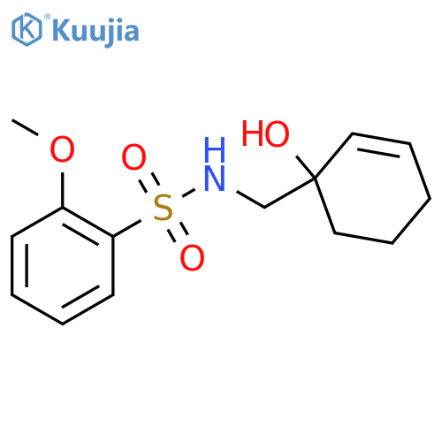 N-[(1-hydroxycyclohex-2-en-1-yl)methyl]-2-methoxybenzene-1-sulfonamide structure