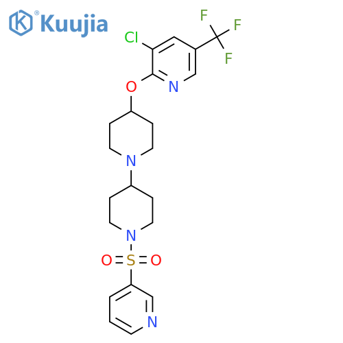 4-{[3-Chloro-5-(trifluoromethyl)pyridin-2-yl]oxy}-1'-(pyridine-3-sulfonyl)-1,4'-bipiperidine structure