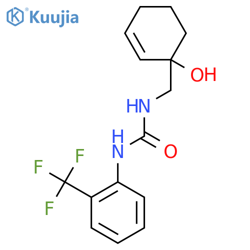 1-[(1-Hydroxycyclohex-2-en-1-yl)methyl]-3-[2-(trifluoromethyl)phenyl]urea structure