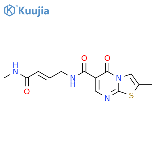 (2E)-N-methyl-4-({2-methyl-5-oxo-5H-[1,3]thiazolo[3,2-a]pyrimidin-6-yl}formamido)but-2-enamide structure