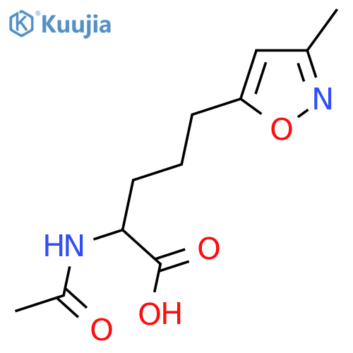 2-Acetamido-5-(3-methyl-1,2-oxazol-5-yl)pentanoic acid structure