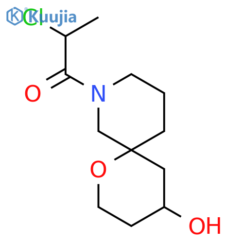 2-Chloro-1-(4-hydroxy-1-oxa-8-azaspiro[5.5]undecan-8-yl)propan-1-one structure