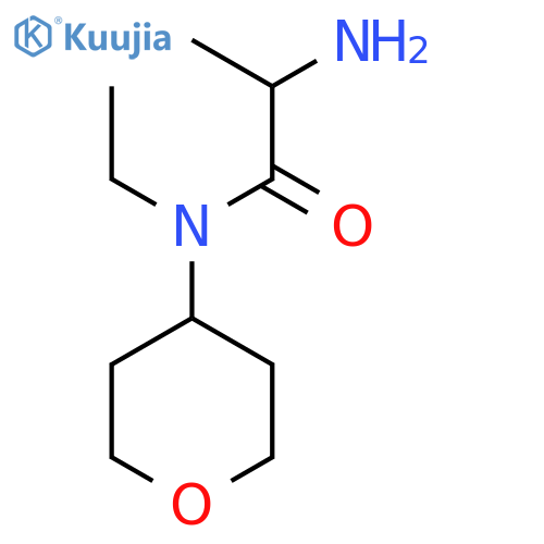 2-Amino-N-ethyl-N-(tetrahydro-2H-pyran-4-yl)propanamide structure