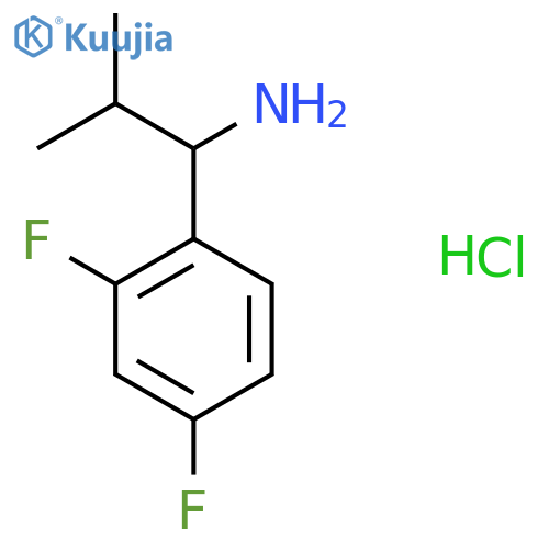 1-(2,4-Difluorophenyl)-2-methylpropan-1-amine hydrochloride structure