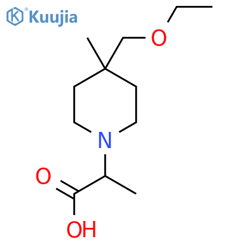2-(4-(Ethoxymethyl)-4-methylpiperidin-1-yl)propanoic acid structure