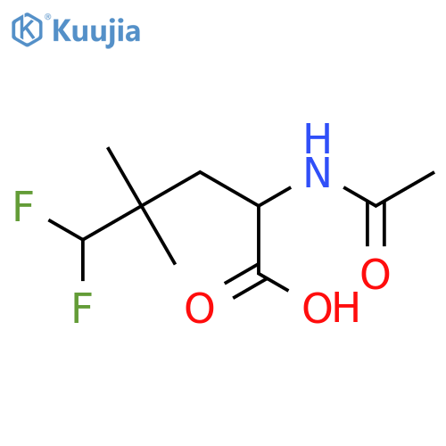 2-Acetamido-5,5-difluoro-4,4-dimethylpentanoic acid structure