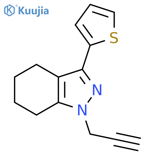 1-(Prop-2-yn-1-yl)-3-(thiophen-2-yl)-4,5,6,7-tetrahydro-1H-indazole structure