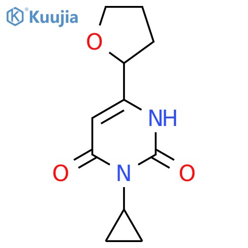 3-Cyclopropyl-6-(oxolan-2-yl)-1,2,3,4-tetrahydropyrimidine-2,4-dione structure