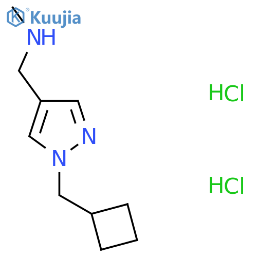 {[1-(cyclobutylmethyl)-1H-pyrazol-4-yl]methyl}(methyl)amine dihydrochloride structure