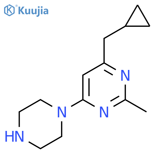 4-(Cyclopropylmethyl)-2-methyl-6-(piperazin-1-yl)pyrimidine structure