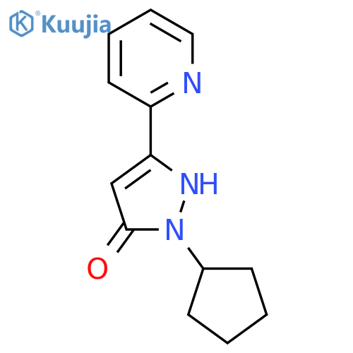 1-cyclopentyl-3-(pyridin-2-yl)-1H-pyrazol-5-ol structure