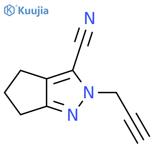 2-(Prop-2-yn-1-yl)-2,4,5,6-tetrahydrocyclopenta[c]pyrazole-3-carbonitrile structure