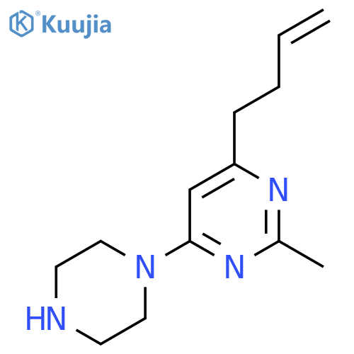 4-(But-3-en-1-yl)-2-methyl-6-(piperazin-1-yl)pyrimidine structure
