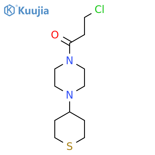 3-Chloro-1-[4-(thian-4-yl)piperazin-1-yl]propan-1-one structure