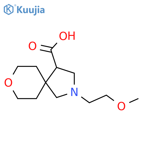2-(2-Methoxyethyl)-8-oxa-2-azaspiro[4.5]decane-4-carboxylic acid structure