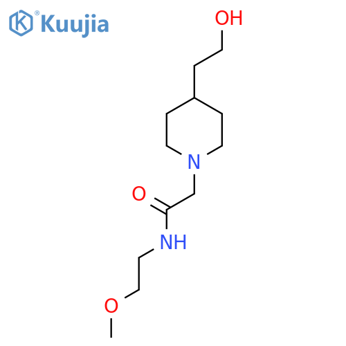 2-(4-(2-hydroxyethyl)piperidin-1-yl)-N-(2-methoxyethyl)acetamide structure