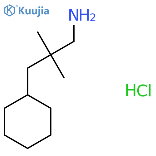 3-Cyclohexyl-2,2-dimethylpropan-1-amine hydrochloride structure