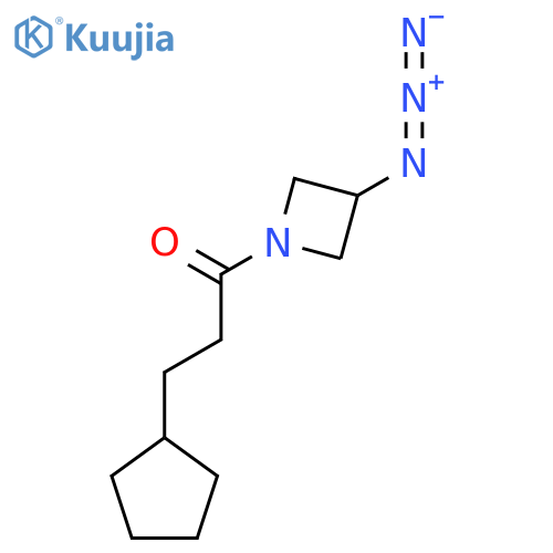 1-(3-Azidoazetidin-1-yl)-3-cyclopentylpropan-1-one structure