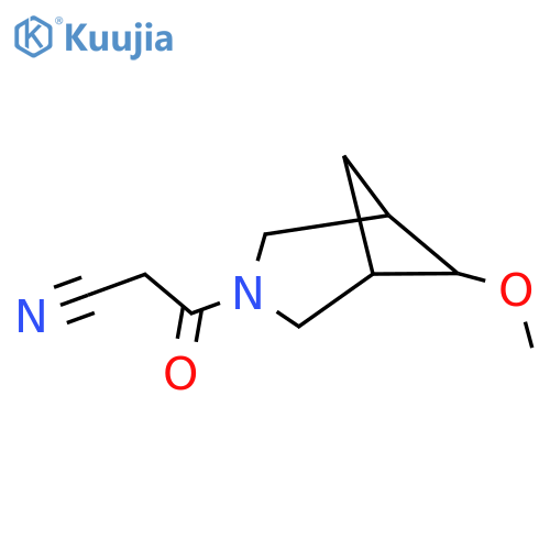 3-(6-Methoxy-3-azabicyclo[3.1.1]heptan-3-yl)-3-oxopropanenitrile structure