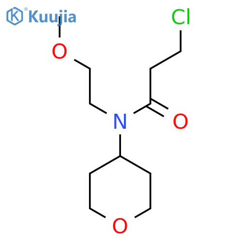 3-chloro-N-(2-methoxyethyl)-N-(tetrahydro-2H-pyran-4-yl)propanamide structure