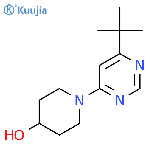 1-(6-Tert-butylpyrimidin-4-yl)piperidin-4-ol structure