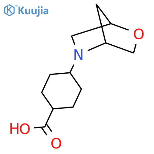 4-(2-Oxa-5-azabicyclo[2.2.1]heptan-5-yl)cyclohexane-1-carboxylic acid structure