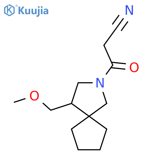 3-(4-(Methoxymethyl)-2-azaspiro[4.4]nonan-2-yl)-3-oxopropanenitrile structure