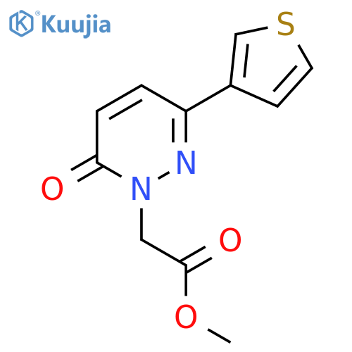 Methyl 2-[6-oxo-3-(thiophen-3-yl)-1,6-dihydropyridazin-1-yl]acetate structure