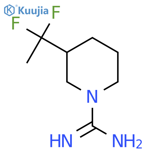 3-(1,1-Difluoroethyl)piperidine-1-carboximidamide structure