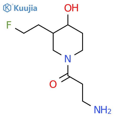 3-Amino-1-(3-(2-fluoroethyl)-4-hydroxypiperidin-1-yl)propan-1-one structure