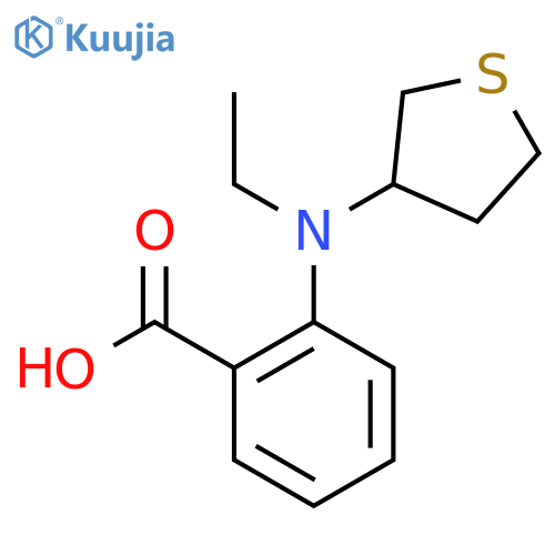 2-(Ethyl(tetrahydrothiophen-3-yl)amino)benzoic acid structure