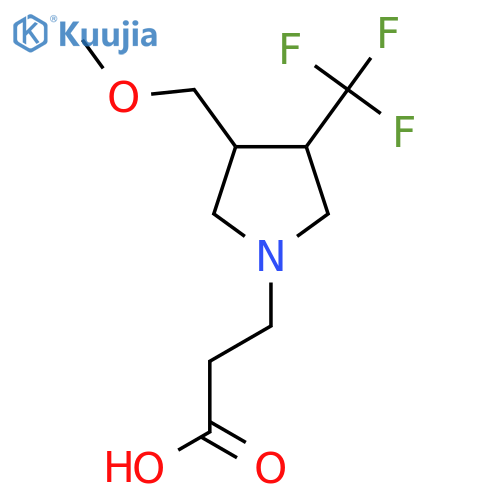 3-(3-(Methoxymethyl)-4-(trifluoromethyl)pyrrolidin-1-yl)propanoic acid structure