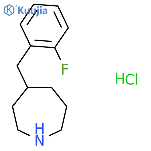 4-[(2-Fluorophenyl)methyl]azepane hydrochloride structure