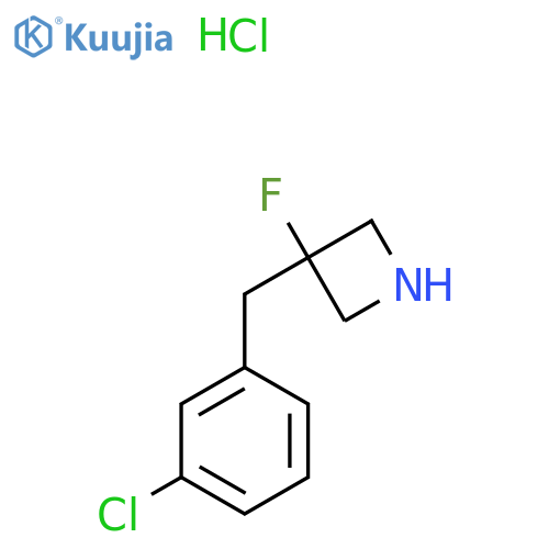 3-[(3-Chlorophenyl)methyl]-3-fluoroazetidine hydrochloride structure