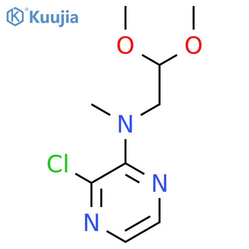 3-chloro-N-(2,2-dimethoxyethyl)-N-methylpyrazin-2-amine structure