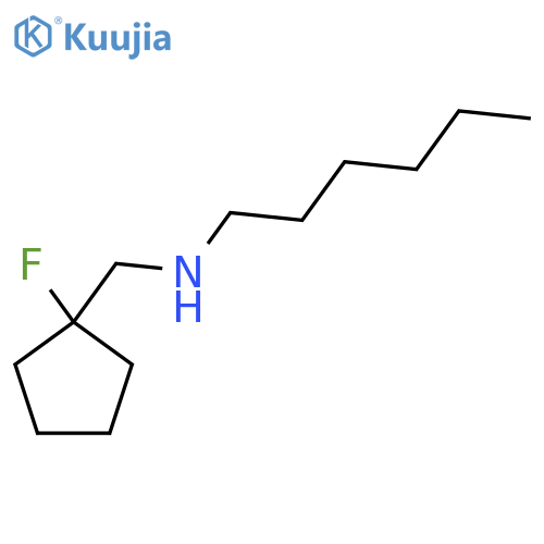 [(1-Fluorocyclopentyl)methyl](hexyl)amine structure