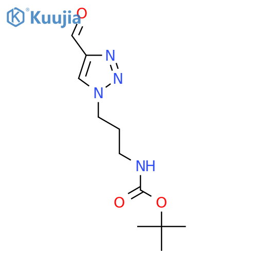 Tert-butyl (3-(4-formyl-1H-1,2,3-triazol-1-yl)propyl)carbamate structure